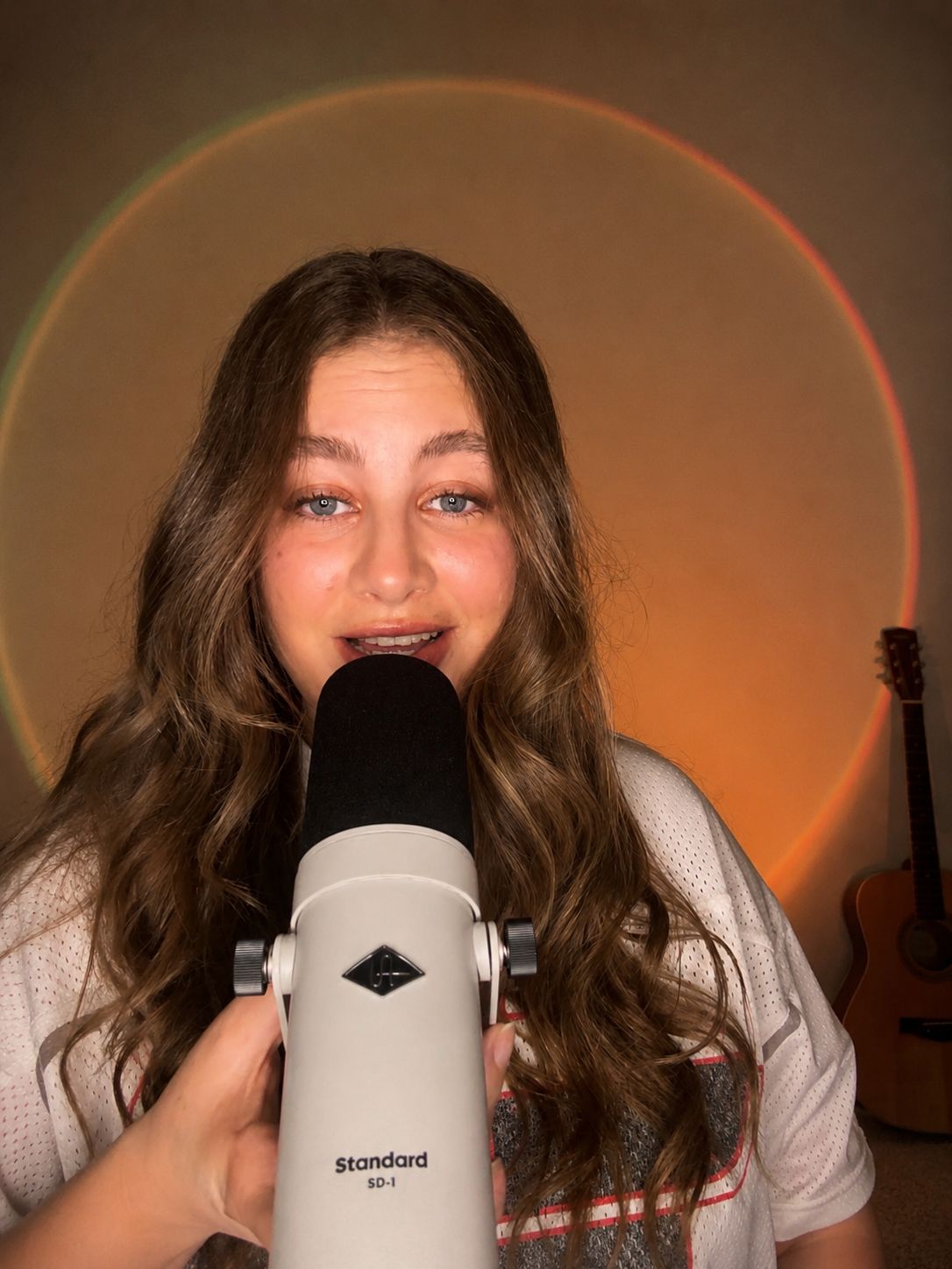 Voice lessons in a warm, sunlit studio